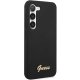 Guess Samsung Galaxy S23 Case Silicone Vintage Gold Logo, Black