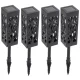 Ikonka KX4972 Garden Solar LED Lamp with Openwork Pattern, 4 pcs
