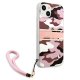 Guess iPhone 13 mini Case Camouflage Strap Pink