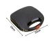 Smiley Face Sandwich Maker 750W Non-Stick Toaster for Fun Breakfasts, Black