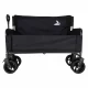 Luaro Folding Transport Wagon with Seat and Backrest, Black