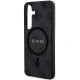Guess Samsung Galaxy S24 Case 4G Leather Metal Logo MagSafe, Black