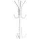 ModernHome Standing Coat Rack with 11 Hooks for Clothes, Metal, white