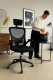 Ergonomic Swivel Office Chair with Adjustable Headrest and Armrests, Black