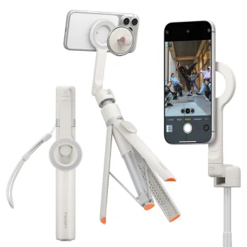 Spigen S582W Bluetooth Selfie Stick Tripod MagSafe Beige
