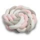Ricokids Braided Cot Bumper Bed Snake, 2m, Pink and Grey