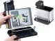 Kitchen Sink Organizer with Soap Dispenser and Sponge Holder, 340ml, Silver/Black