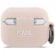 Karl Lagerfeld Silicone Chaupette Head 3D Case for AirPods Pro 3, Pink