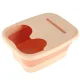 Collapsible Silicone Foot Massage and Wash Basin, 13L, Salmon