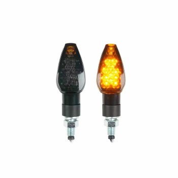Dynamic LED Motorcycle Turn Signals M10 Universal 4-Pack, black