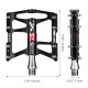 Rockbros JT410 Bicycle Pedals with 4 Bearings, Black