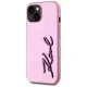 Karl Lagerfeld Wrinkled Metal Signature iPhone 15 Case - Pink