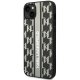 Karl Lagerfeld Monogram Stripe Case for iPhone 14 Plus - Gray