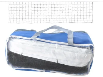 Volleyball Net with Tension Rope and Bag (9.5x1m, Black)