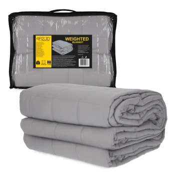 4Fizjo 1851 Sensory Weighted Blanket, 220x200 cm, 13.6 kg, Grey