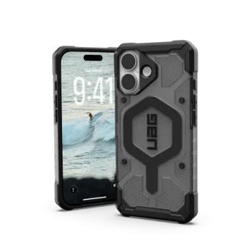 UAG Pathfinder Clear MagSafe Phone Case Cover iPhone 17 - Black and Gray