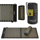 4Fizjo Acupressure Acupuncture Massage Mat Set with Pillow, 110x42 cm, Black/Gold