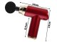 Mini Massage Gun, Portable Deep Tissue Muscle Massager with 4 Heads, Red