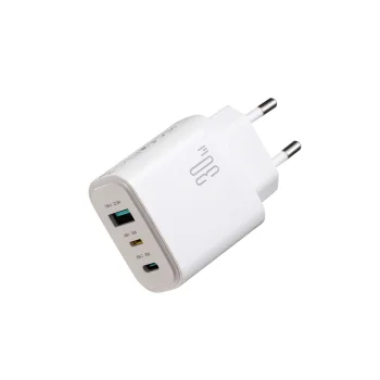 Joyroom JR-TG6 GaN 30W Wall Charger, White