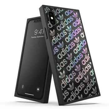 Dėklas Adidas OR Square telefonui iPhone X / XS, juodas