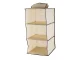 Hanging Closet Organizer with 3 Shelves, 60cm, Beige