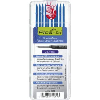 Pica DRY 4041 Refill Leads, 2.8 mm, 10 Pack, Blue