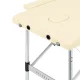 Balance Folding Aluminum Massage Table, 2 Sections, Cream
