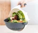 Multifunctional 3-in-1 Vegetable Slicer and Grater with Bowl & Strainer, White