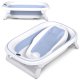 Nukido Nk-279 Foldable Baby Bathtub with Thermometer and Insert White/Blue