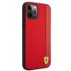 Ferrari iPhone 12 Pro Max Case On Track Carbon Stripe, Red