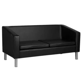 Gabbiano BM18003 Waiting Room Sofa, Black
