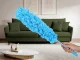 Telescopic microfiber dust brush, 35–83 cm, blue