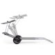 MultiGarden Folding Beach Lounger on Wheels with Canopy, Grey
