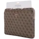 Guess Sleeve 4G Zipper Pocket Triangle Logo 14\" Laptop Bag - Brown