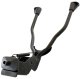 Double metal bicycle kickstand with anti-slip pads, black
