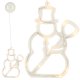LED Christmas Window Decoration Snowman, 49 cm, 10 LED, with Suction Cup