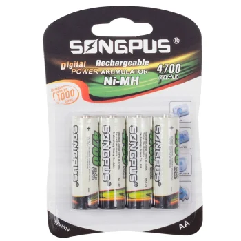 Rechargeable 4xAA (R6) Batteries, 4700mAh, 1.2V