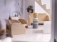 Bērnu spēļu koka leļļu māja ar mēbelēm konstruktors, 80cm | Wooden Play Dollhouse with Furniture