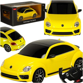 RC Car Model with Remote, Volkswagen Beetle, Yellow (1:14)