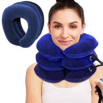 Orthopedic Neck Traction Pillow – 3-Level Inflatable Support