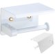 Toilet Paper Holder With Shelf, White