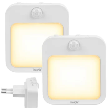 Plug-in LED Night Light with Motion Sensor Izoxis, 2 pcs