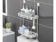 Freestanding Over-the-Toilet Bathroom Rack, 2 Shelves, White