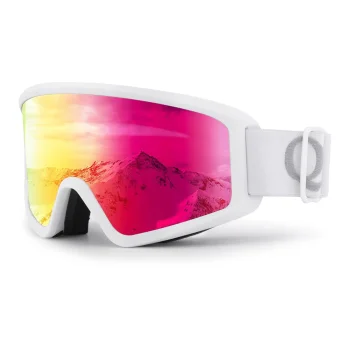 Qunature Ski Goggles for Adults, White