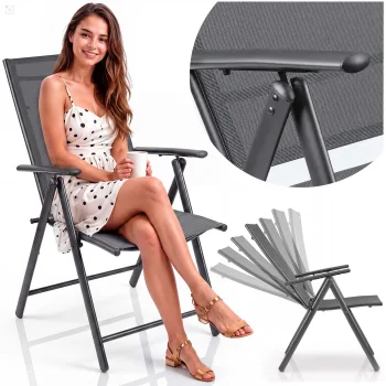Sofotel So-983 Folding Garden Chair, Graphite