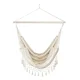 Brazilian Hammock - Hanging Chair with Wooden Frame, Boho Style (130x90cm), Max Load 120kg