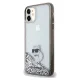 Karl Lagerfeld iPhone 11 Case Liquid Glitter Choupette, Transparent