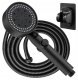 Shower Head with Hose and Wall Mount, Black