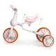 ECOTOYS 4-in-1 Kids Bike with Pedals and Training Wheels, Pink