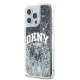 DKNY iPhone 15 Pro Max Case Liquid Glitters Arch Logo, Black